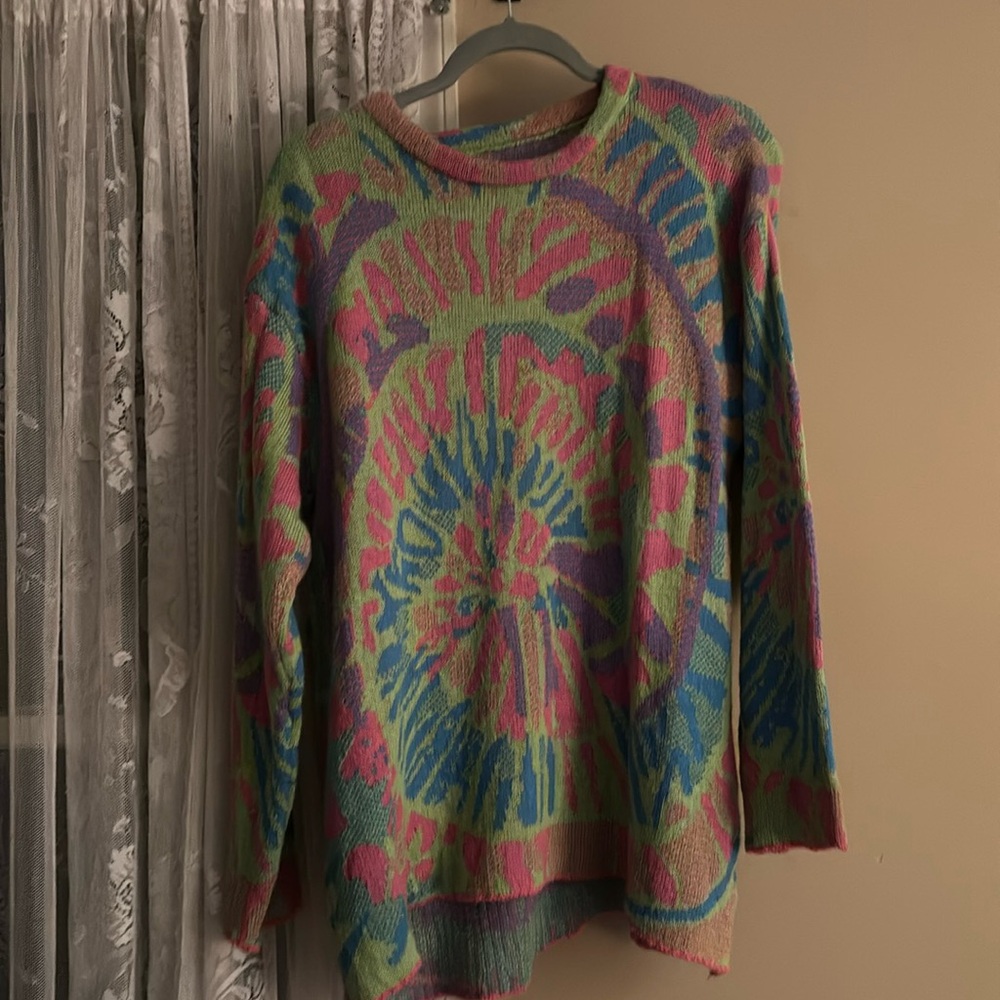 70s print sweater